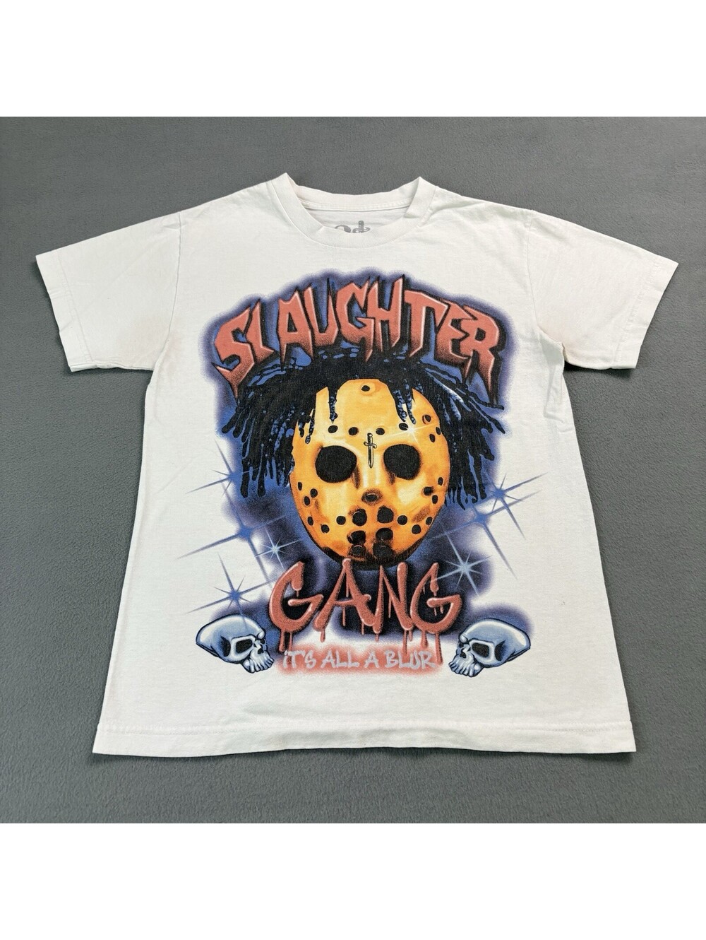 21 Savage It’s All A Blue Tour Shirt Size Small Slaughter Gang Rap White